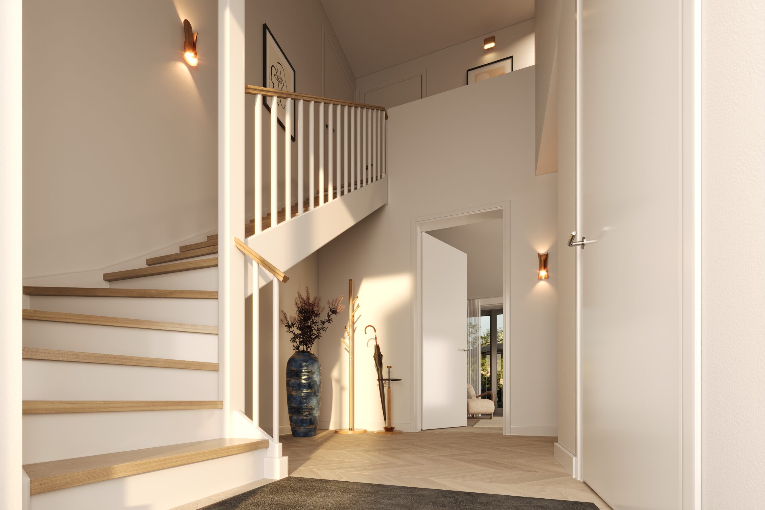 Kavel A1 - Vrijstaand type 1A -Hal trap - V2b