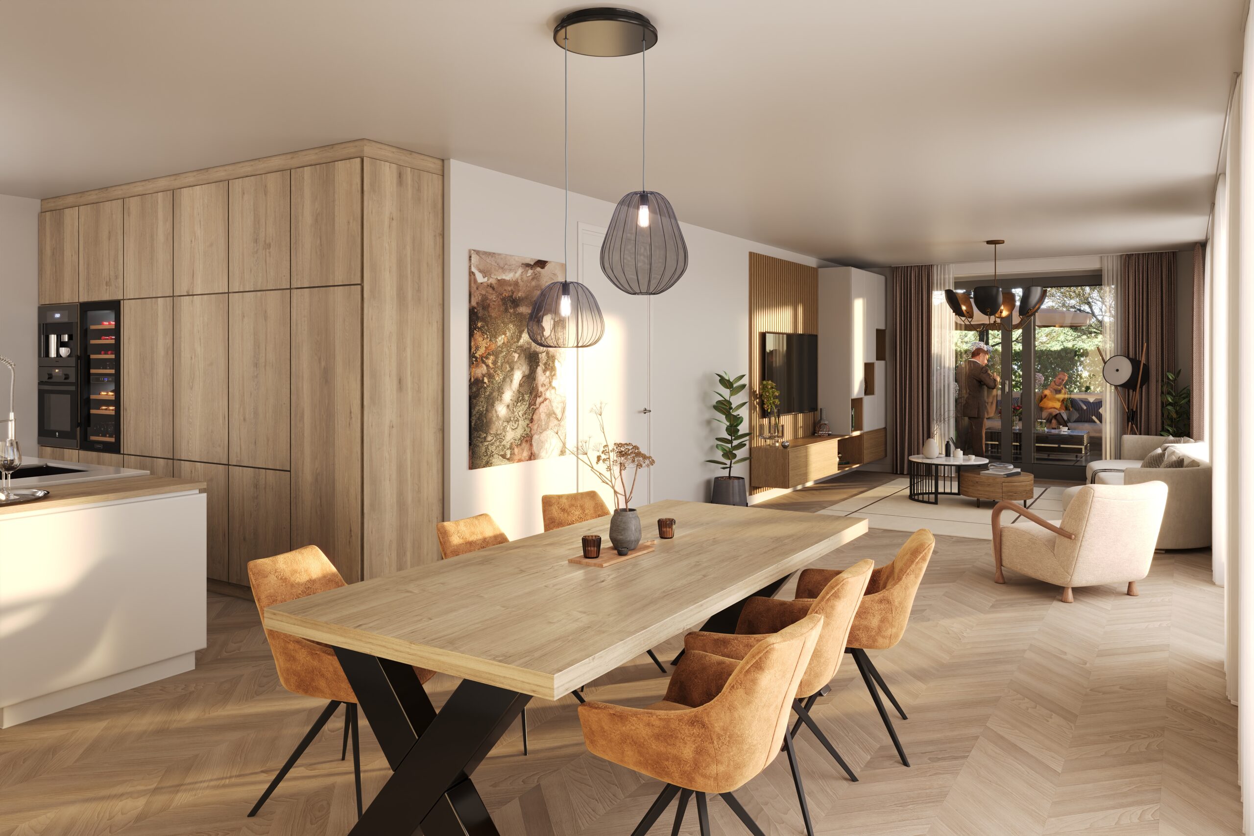 Kavel A1 - Vrijstaand type 1A - Keuken to living optie 2_v2