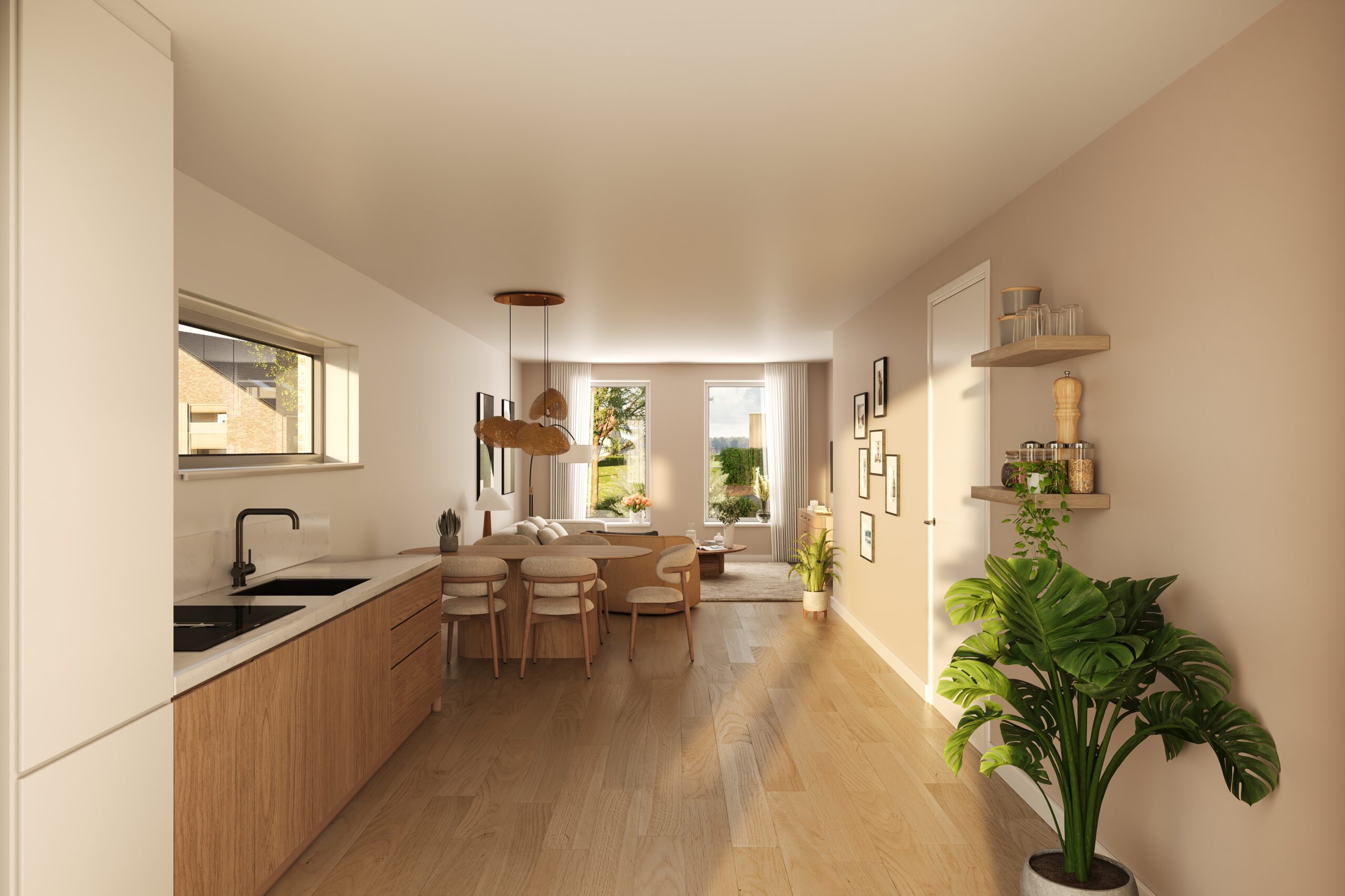 Kavel A6 - levensloop - Keuken to living optie 1_v2